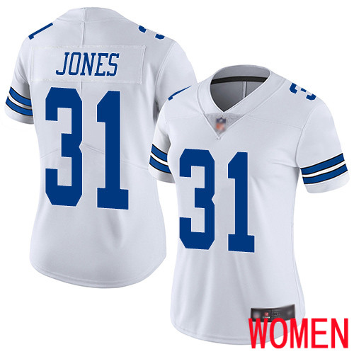 Women Dallas Cowboys Limited White Byron Jones Road 31 Vapor Untouchable NFL Jersey